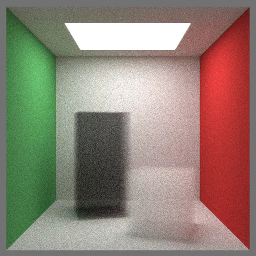 Cornell's box with volume boxes with even density